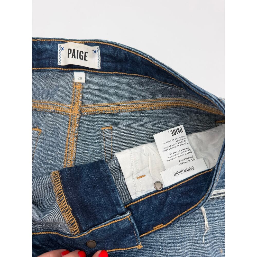 Paige Daryn Short size 28 cut off raw hem denim - Picture 2 of 3